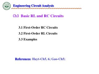 Ch3 Basic RL and RC Circuits