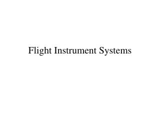 Flight Instrument Systems