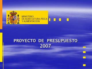 PROYECTO DE PRESUPUESTO 2007