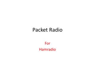 Packet Radio