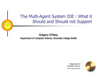 The Multi-Agent System IDE : What it Should and Should not Support