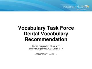 Vocabulary Task Force