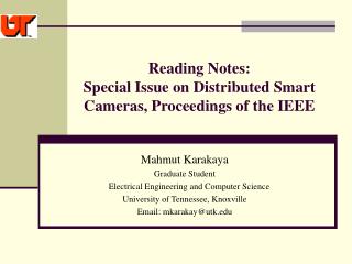 Reading Notes: Special Issue on Distributed Smart Cameras, Proceedings of the IEEE