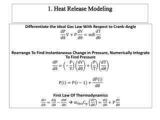1. Heat Release Modeling