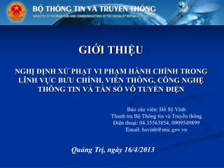 Quảng Trị, ngày 16/4/2013