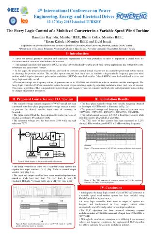 The Fuzzy Logic Control of a Multilevel Converter in a Variable Speed Wind Turbine