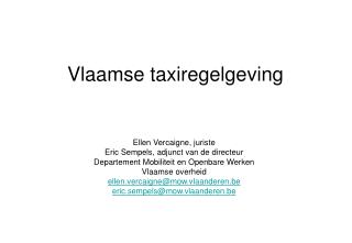 Vlaamse taxiregelgeving