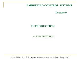 EMBEDDED CONTROL SYSTEMS