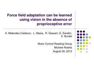 Force field adaptation can be learned using vision in the absence of proprioceptive error