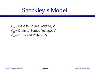 Shockley’s Model