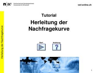 Tutorial Herleitung der Nachfragekurve