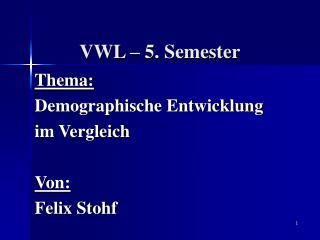 VWL – 5. Semester