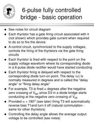 6-pulse fully controlled bridge - basic operation