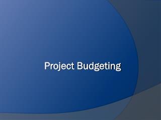 Project Budgeting