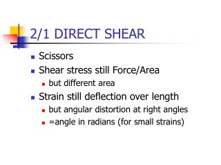 2/1 DIRECT SHEAR