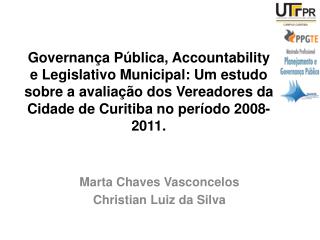 Marta Chaves Vasconcelos Christian Luiz da Silva