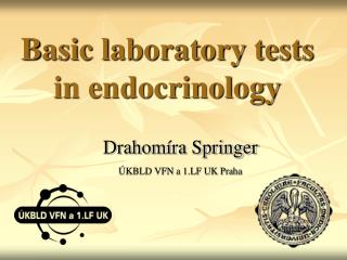 Basic laboratory tests in endocrinology