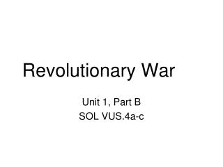 Revolutionary War