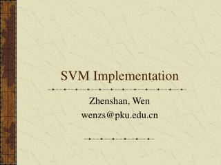 SVM Implementation