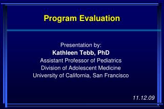 Program Evaluation