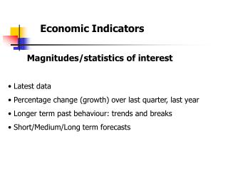 Latest data Percentage change (growth) over last quarter, last year