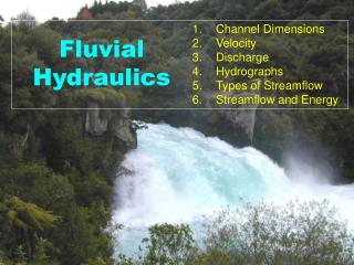 Fluvial Hydraulics