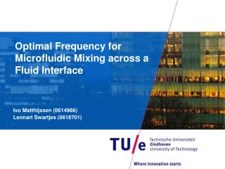 Optimal Frequency for Microfluidic Mixing across a Fluid Interface