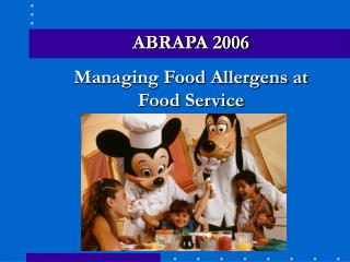 Managing Food Allergens at Food Service