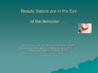 Beauty Salons are in the Eye of the Beholder …..