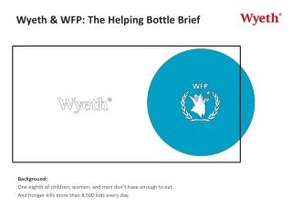 Wyeth &amp; WFP: The Helping Bottle Brief