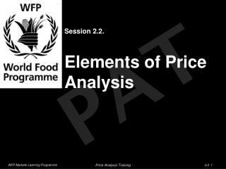 Session 2.2. Elements of Price Analysis