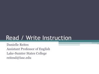 Read / Write Instruction