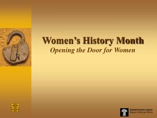 Women’s History Month Opening the Door for Women