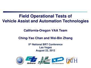 FTA and RITA JPO Vehicle Assist and Automation Demonstration Program