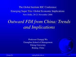 Outward FDI from China: Trends and Implications