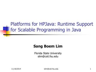 Platforms for HPJava: Runtime Support for Scalable Programming in Java