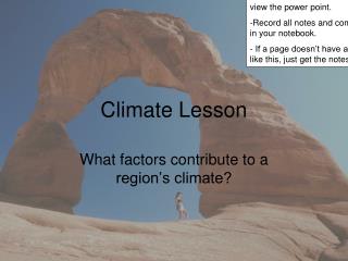 Climate Lesson