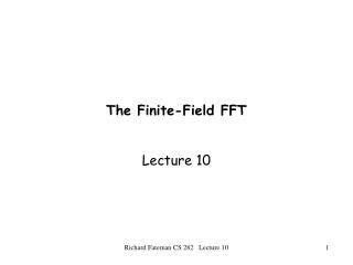 The Finite-Field FFT