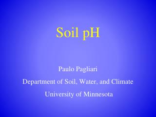 Soil pH