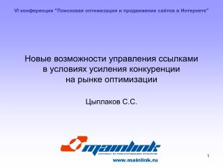 VI конференция &quot;Поисковая оптимизация и продвижение сайтов в Интернете&quot;