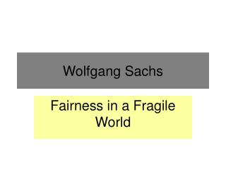 Wolfgang Sachs