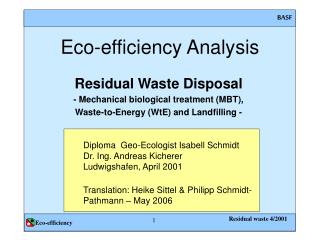 Eco-efficiency Analysis
