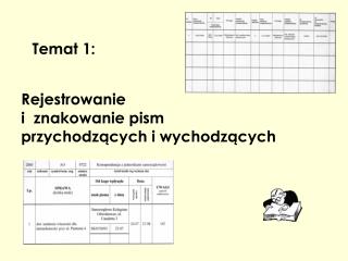 Rejestrowanie i znakowanie pism przychodzących i wychodzących