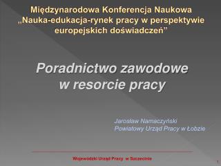 Poradnictwo zawodowe w resorcie pracy