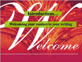 Introductions…