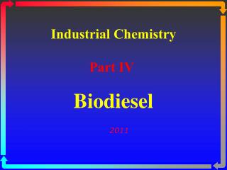 Industrial Chemistry Part IV 