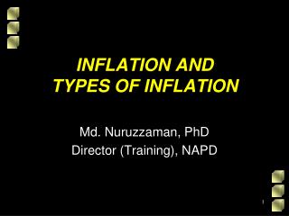 INFLATION AND TYPES OF INFLATION