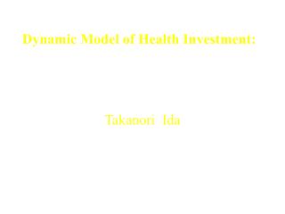 Takanori Ida Kyoto University, Faculty of Economics Presented at PSAM5, 11/30/2000