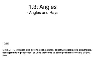 1.3: Angles - Angles and Rays