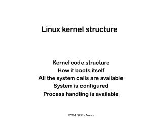 Linux kernel structure